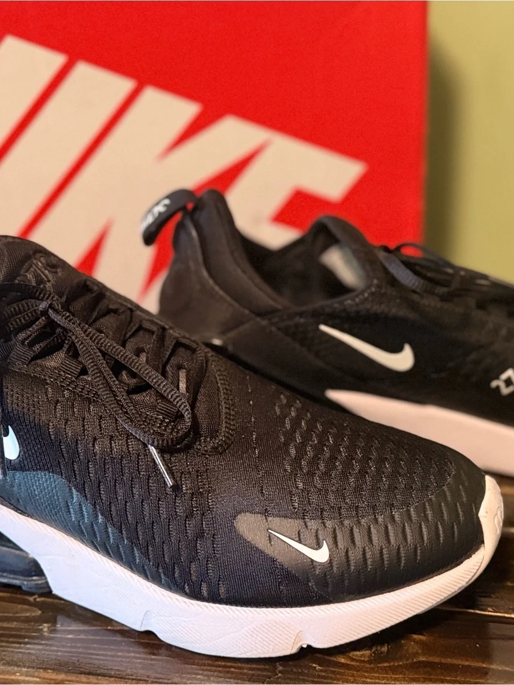 Nike Black and White Men's Air Max Style Sneakers